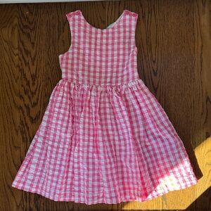 Mini Boden Pink and White Checkered Dress